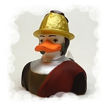 Ente mit Goldhelm