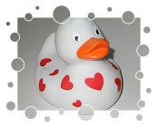 Ente mit Herzchen