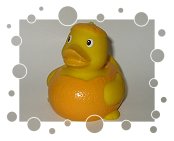 Badeente Orange