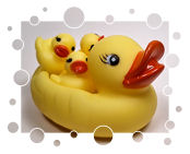 Mama-Ente (klein) mit 3 Küken