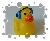 Ente mit Kopfhörer