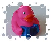 Ente mit Akkordeon