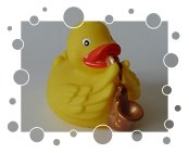 Ente mit Saxophon