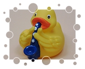 Ente mit Saxophon